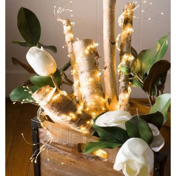 Fairy Lights LED Decorations Warm White Light Micro Electric Plug 16 String 3ft - Picture 5 of 7